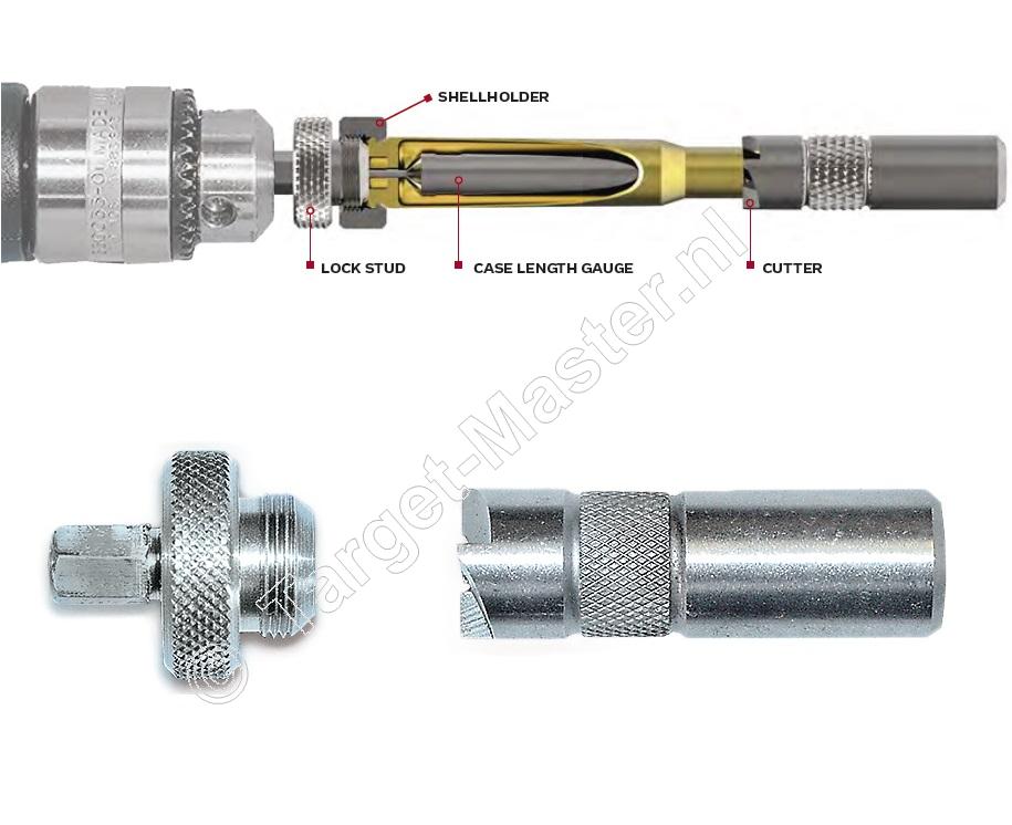 Lee CUTTER and LOCK STUD, LARGE Case Trimmer